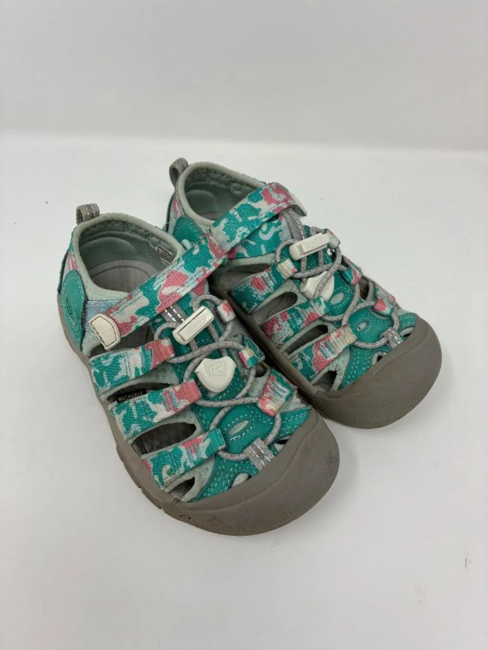 KEEN Newport H2 Kids Sandals Size 11 Turquoise Floral Water Hiking Shoes